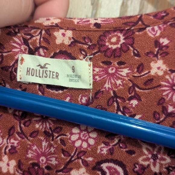 Hollister Tie Front Floral and Paisley Dress-SIze 09 - Picture 3 of 5